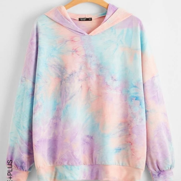 Pastel tie dye hoodie plus size 3xl - Picture 2 of 2